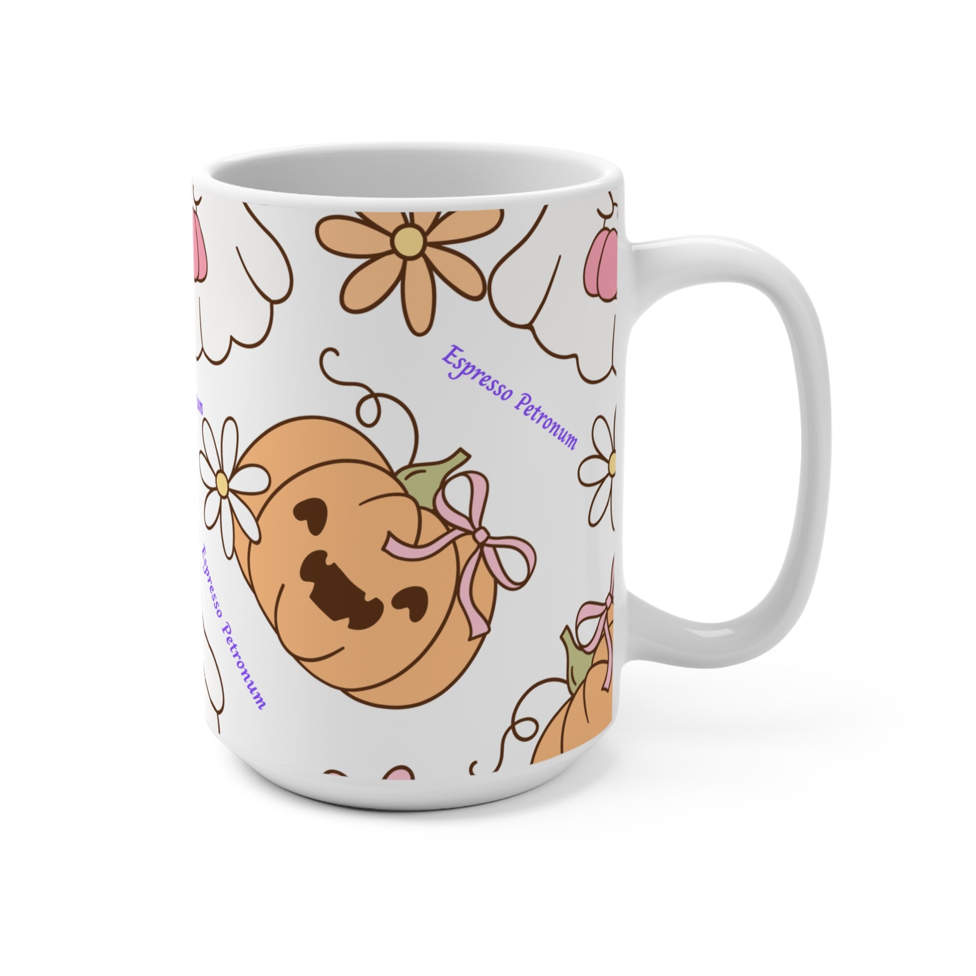 Whimsical Funny Pumpkin Mug 15oz -  Halloween Magic!