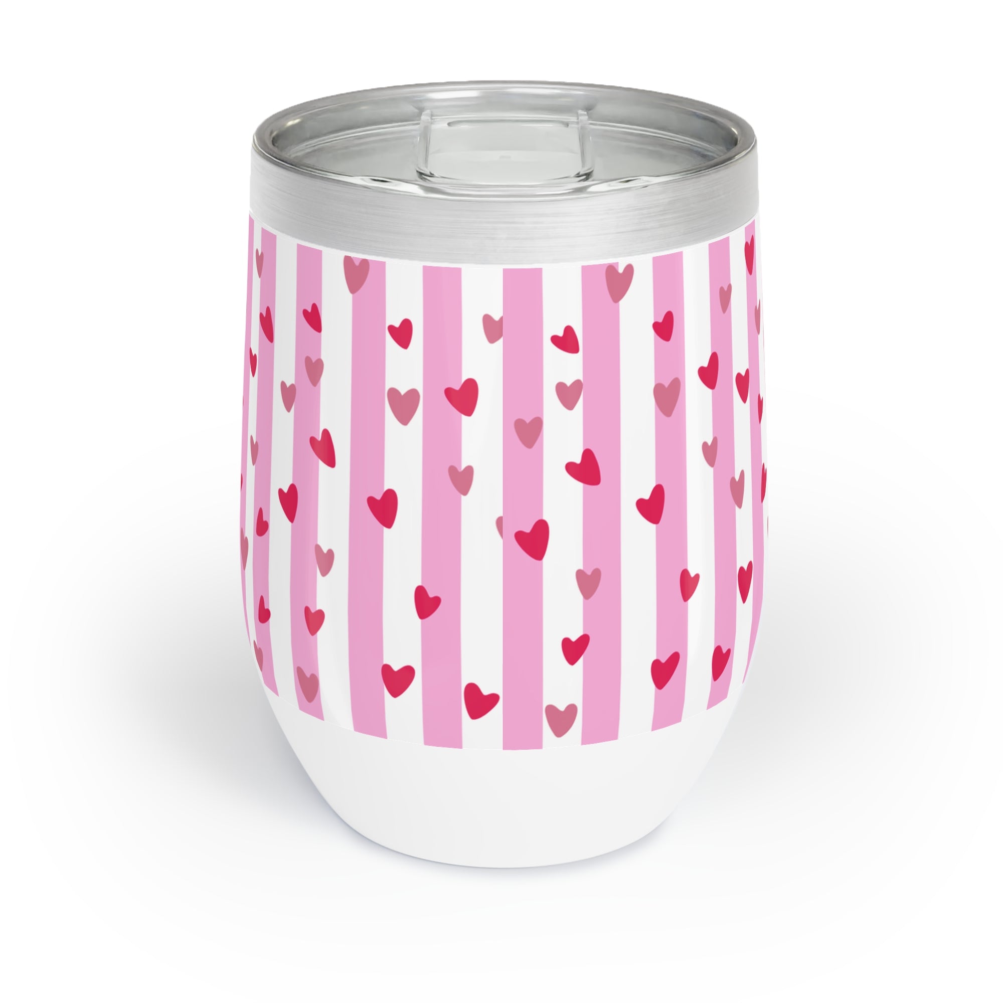 Chic Pink Striped Wine Tumbler, Perfect for Parties, Gift for Wine Lovers, Birthday Celebration, Cozy Nights, Fun Outdoors