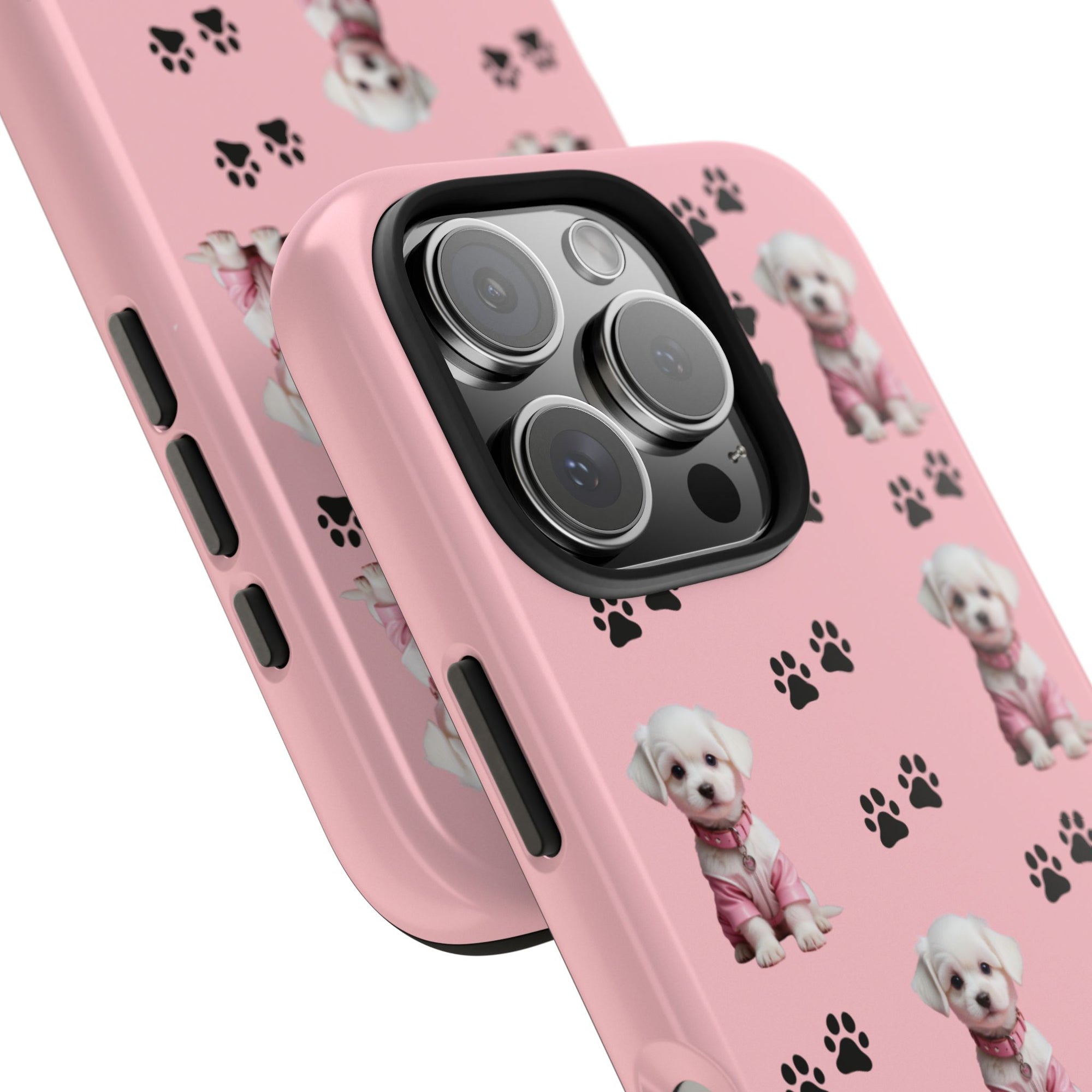 Tough Phone Case Cute Dog & Paws Design