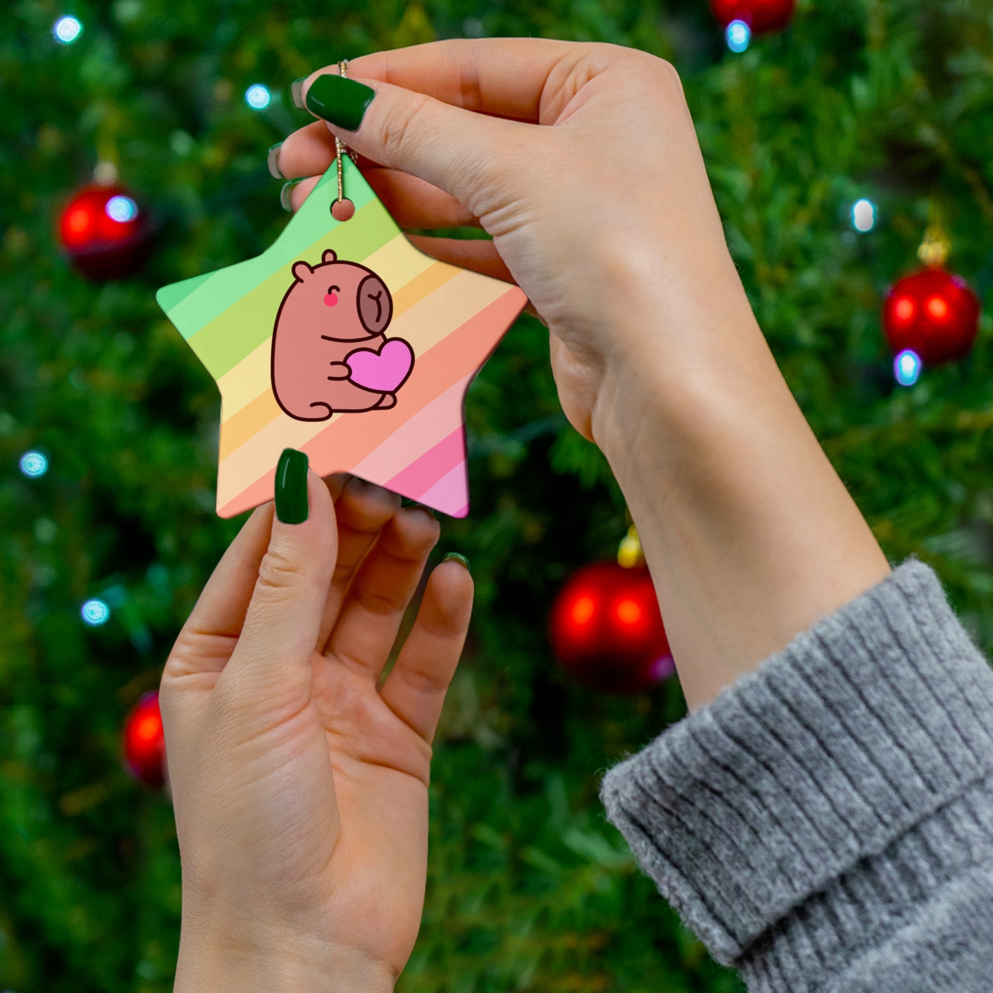 Cappybara or Customize Ceramic Ornament