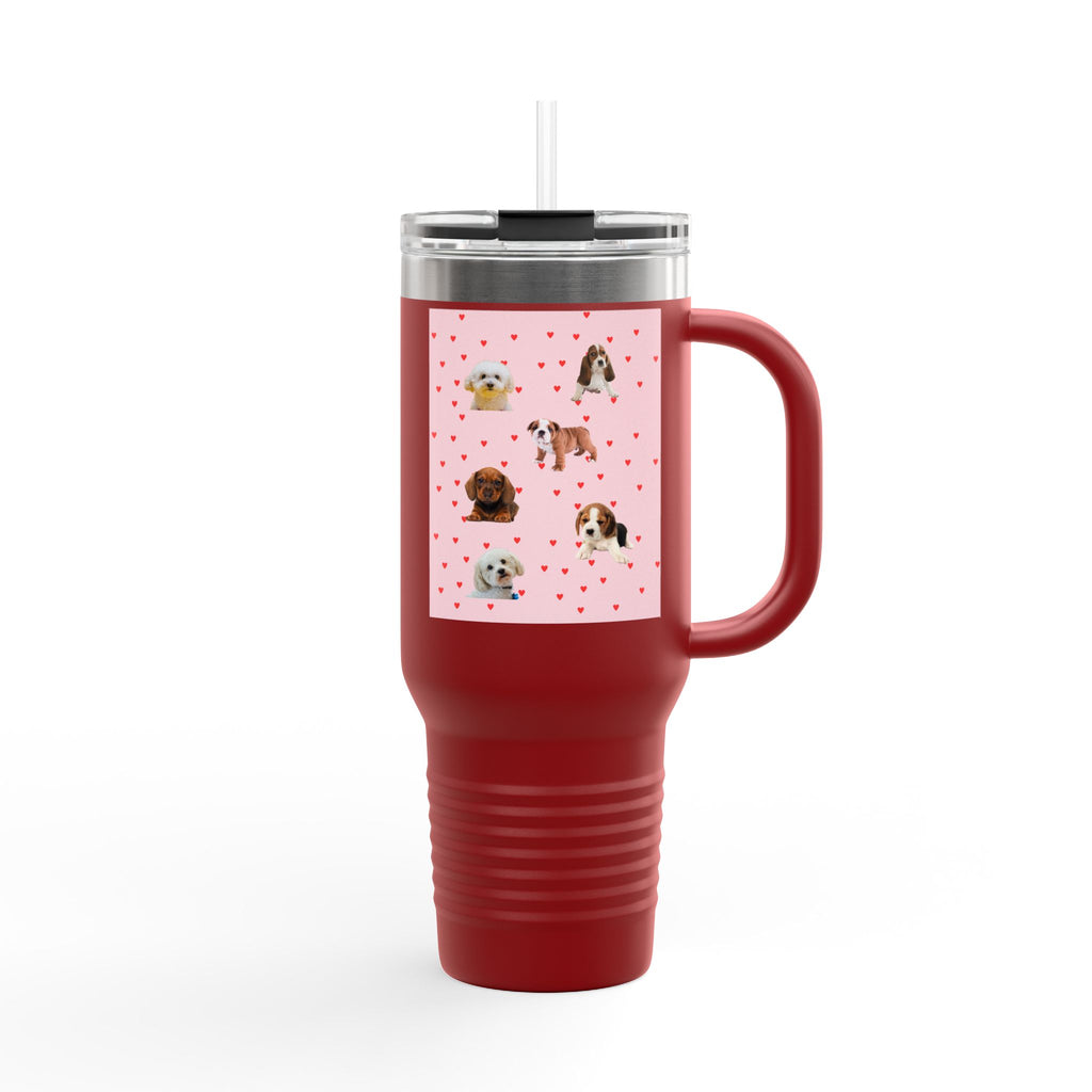 Cute Pet-Themed Insulated Travel Mug, 40oz