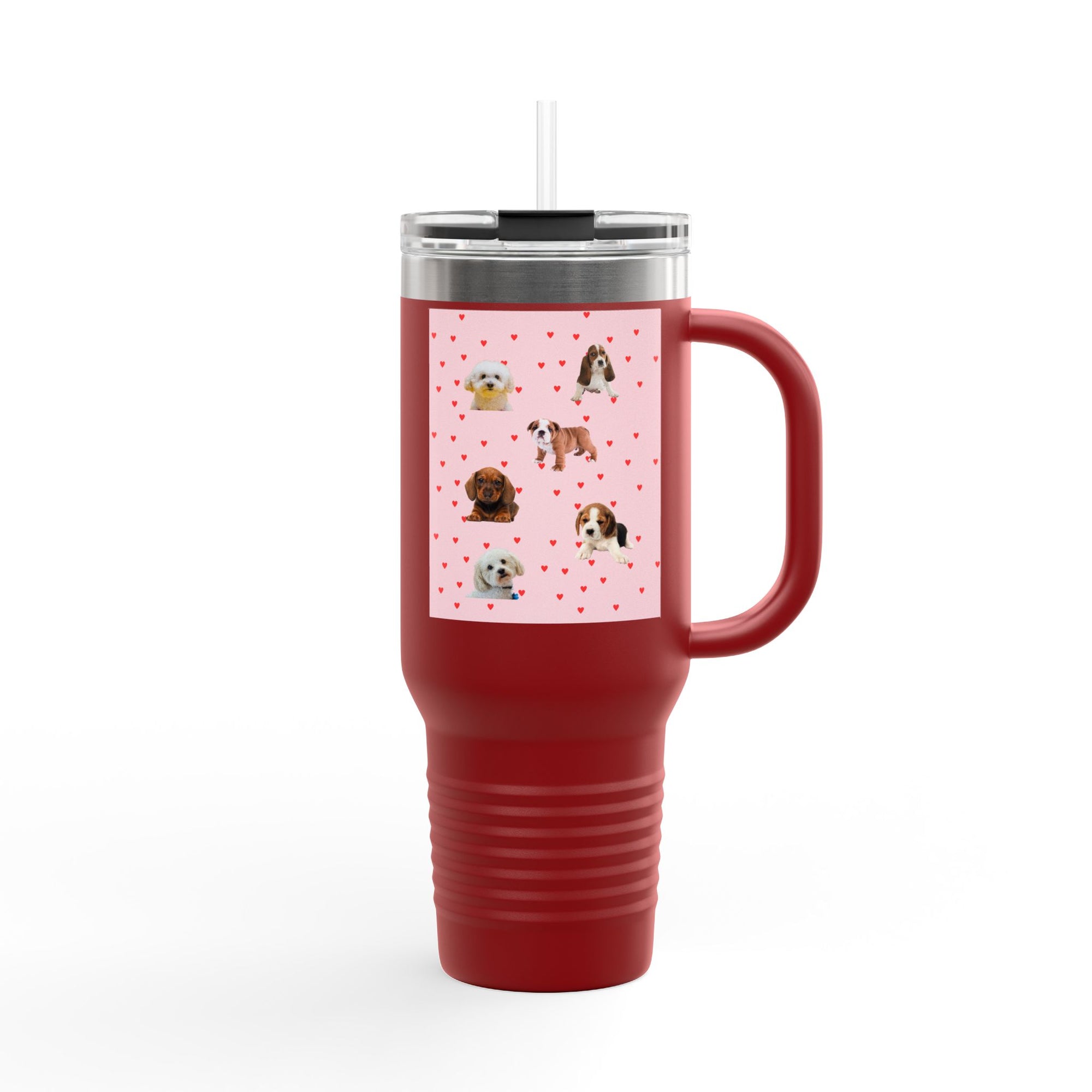 Cute Pet-Themed Insulated Travel Mug, 40oz
