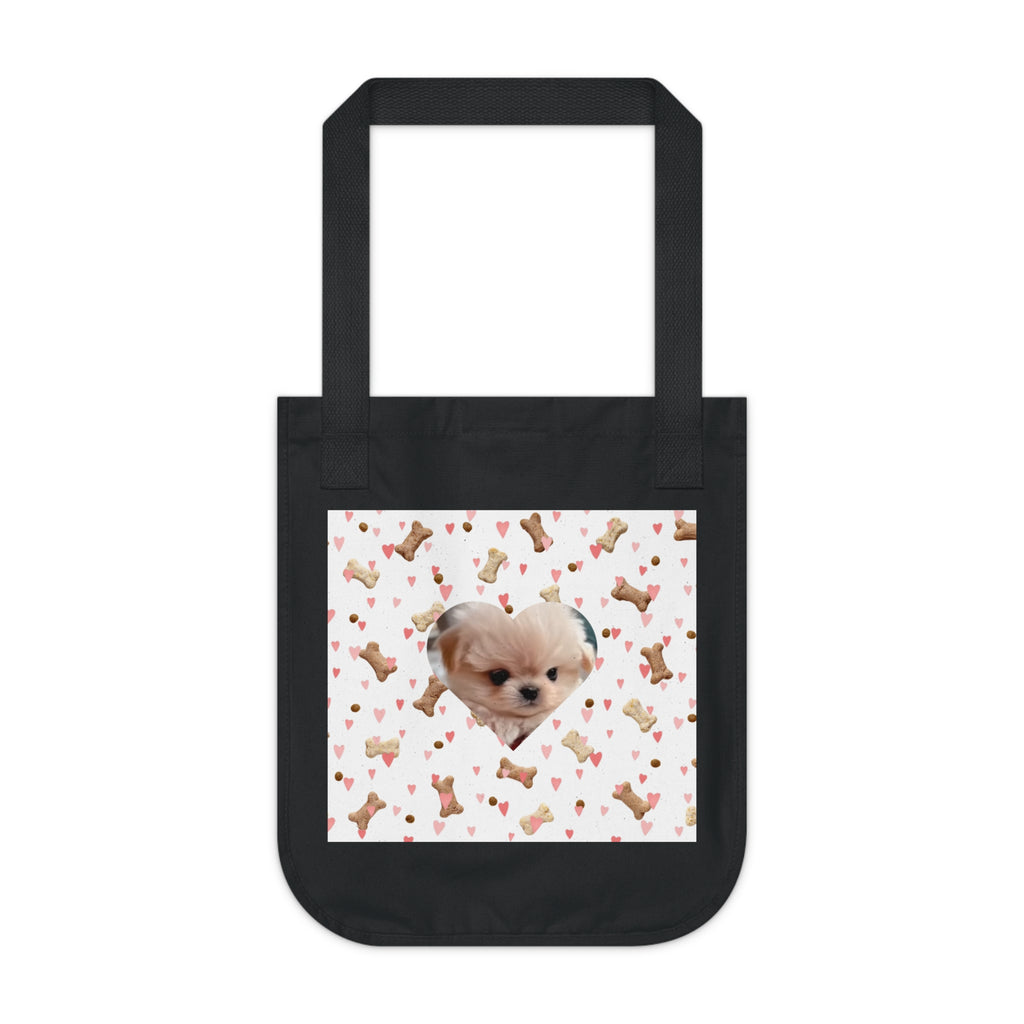 Cute Dog Lover's Organic Canvas Tote Bag