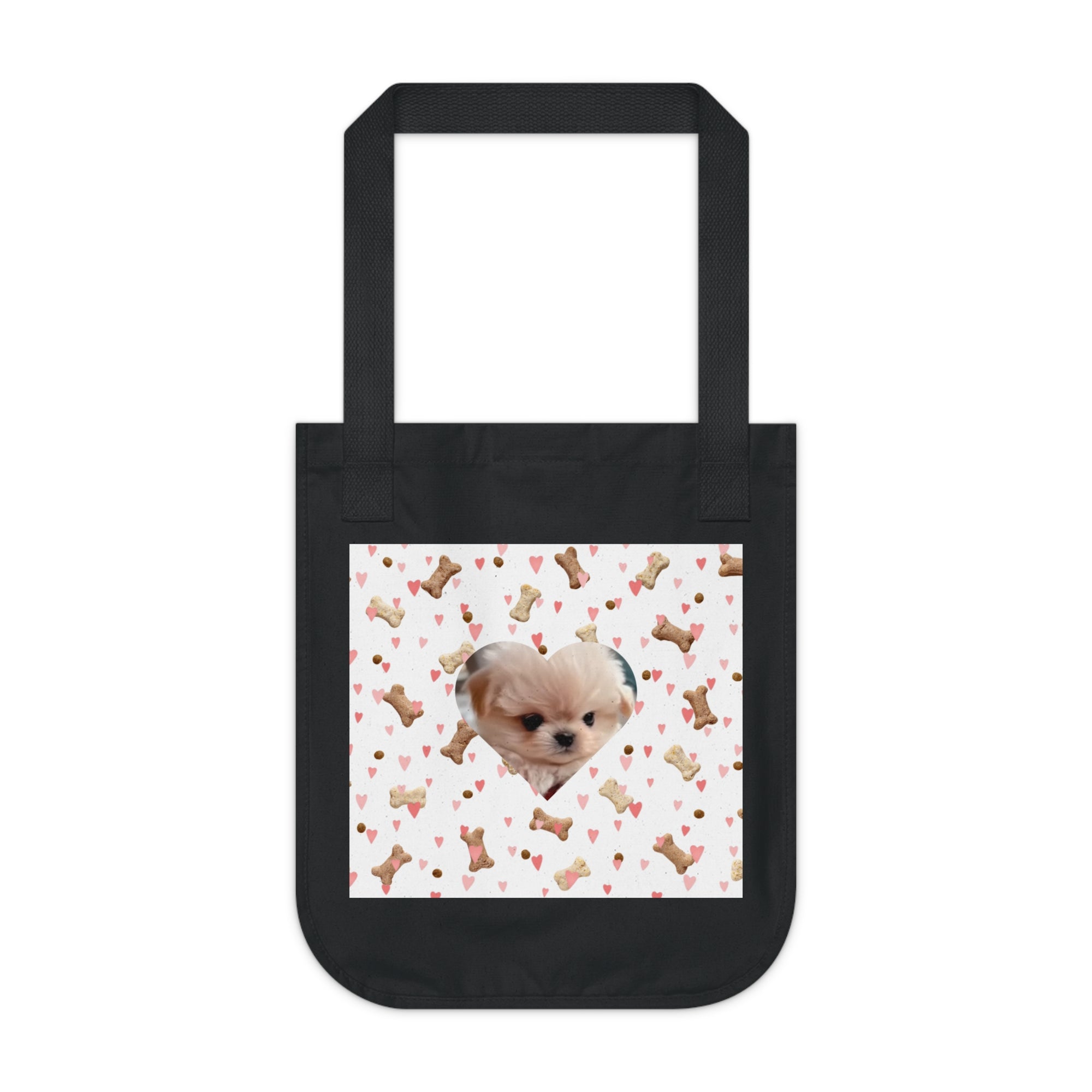 Cute Dog Lover's Organic Canvas Tote Bag