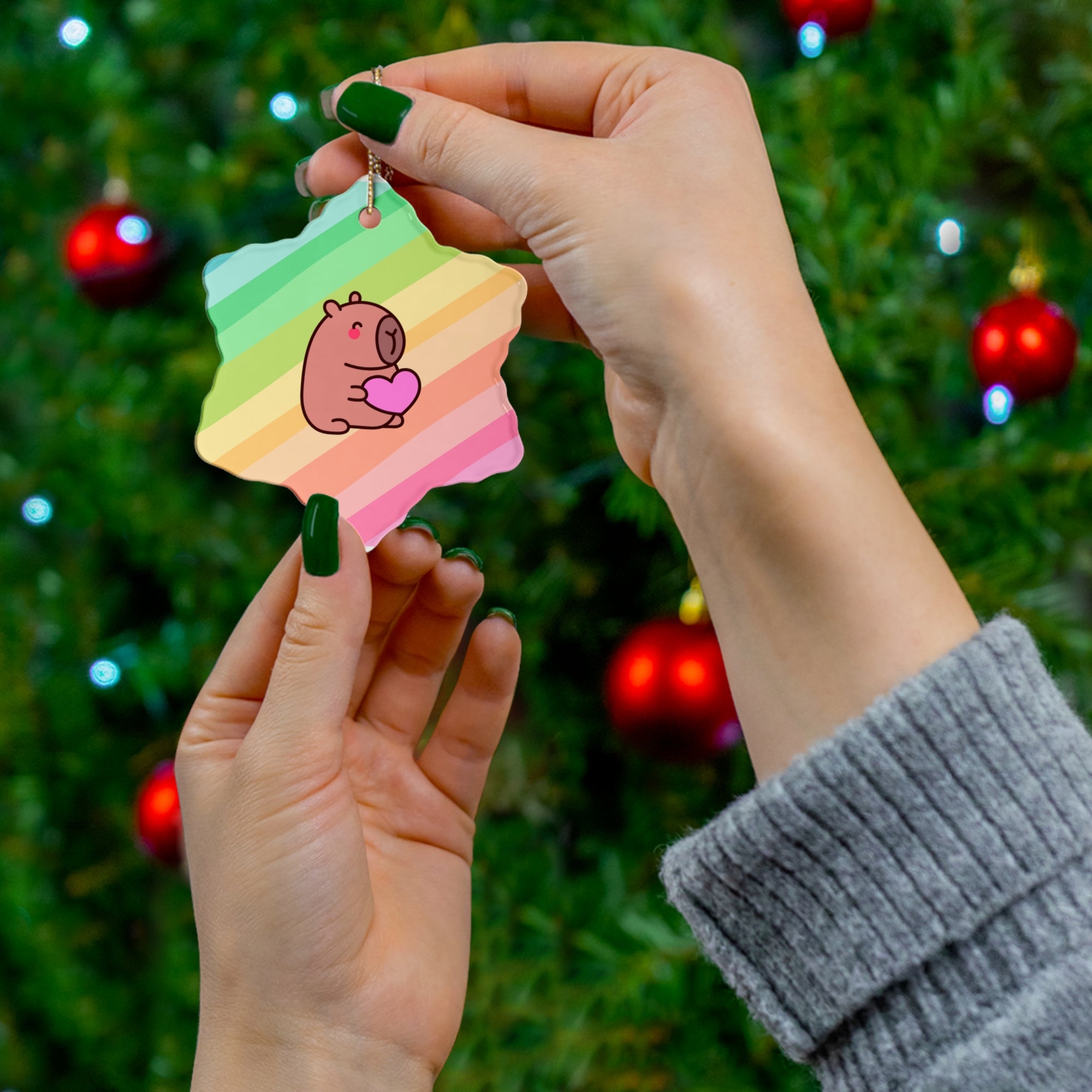 Cappybara or Customize Ceramic Ornament