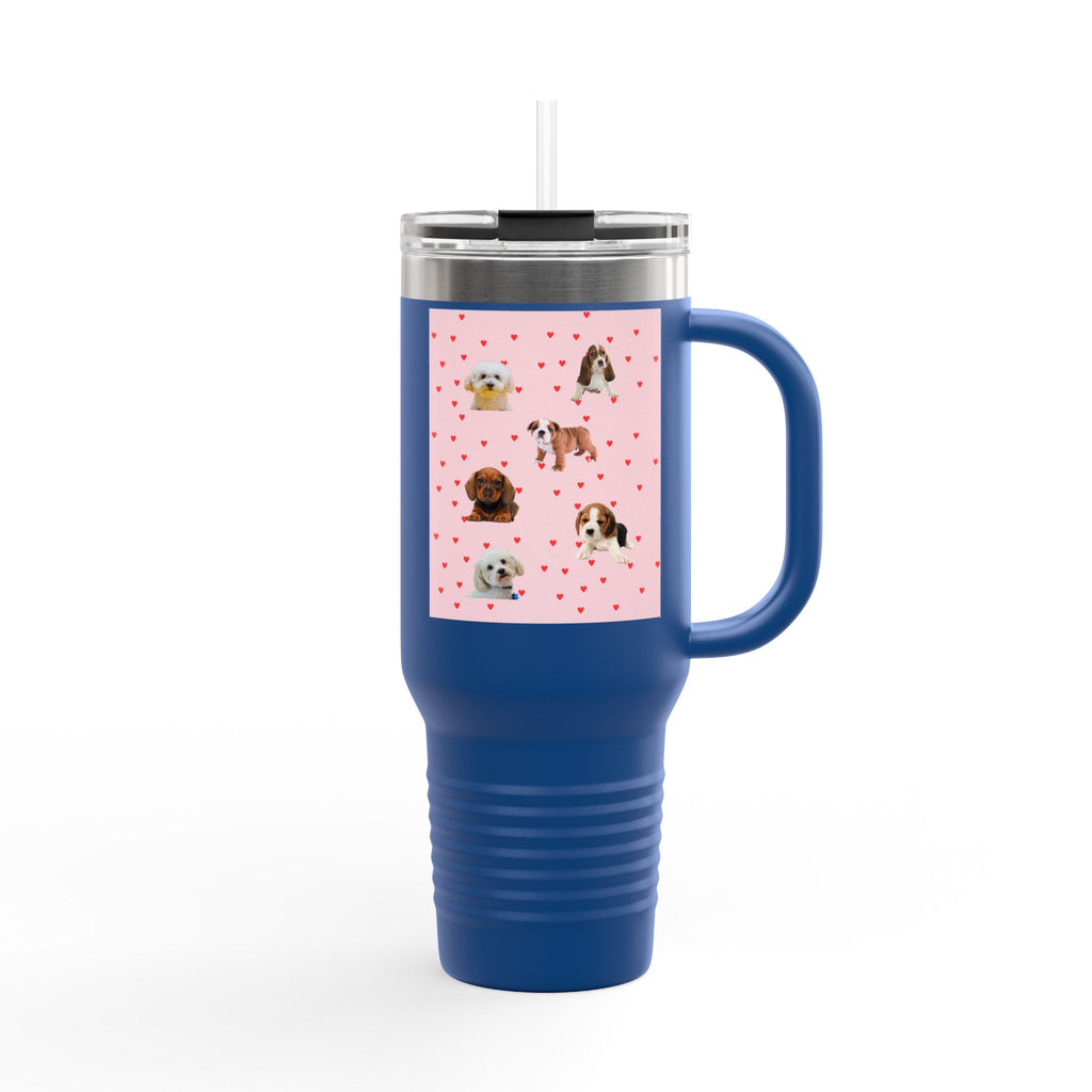 Cute Pet-Themed Insulated Travel Mug, 40oz