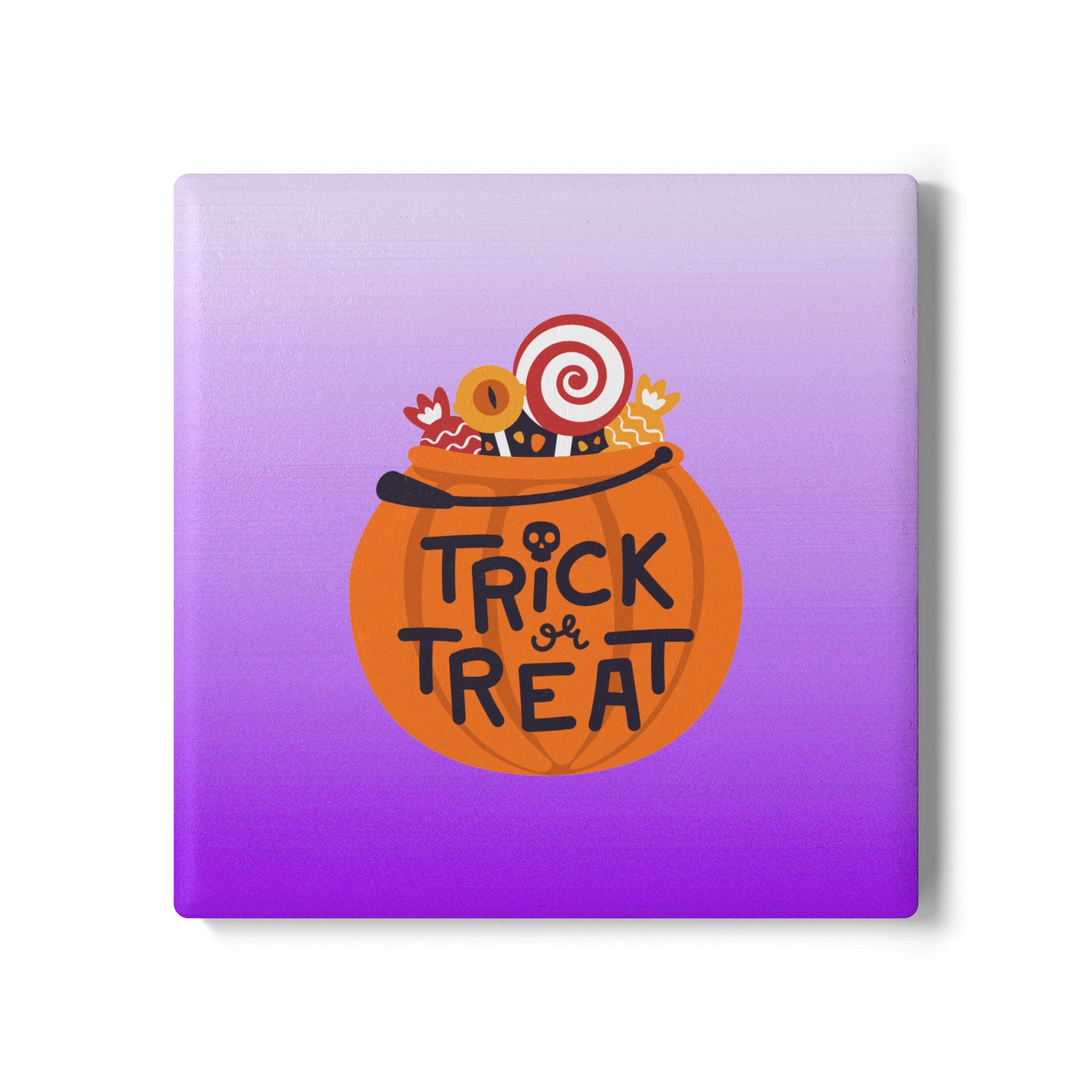 Halloween Trick or Treat Ceramic Coaster