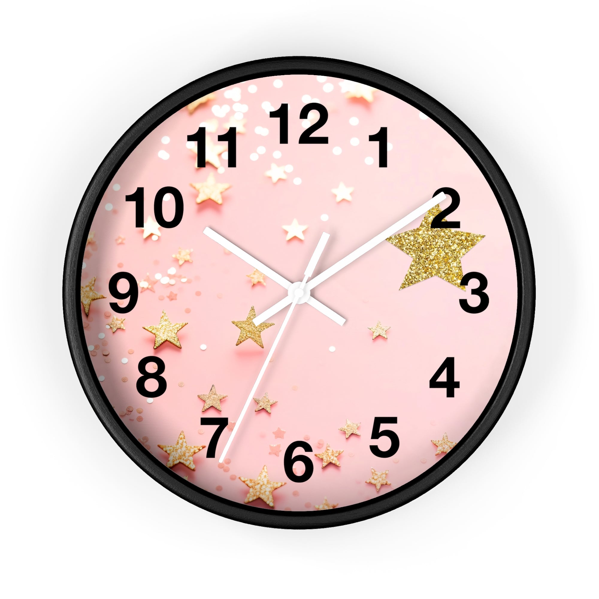 Wall Clock - Glitter & Gold