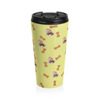 Cute Pet-Themed Travel Mug, Perfect for Animal Lovers, Gifts for Dog Owners, Coffee Mug for Road Trips, Fun Travel Accessory