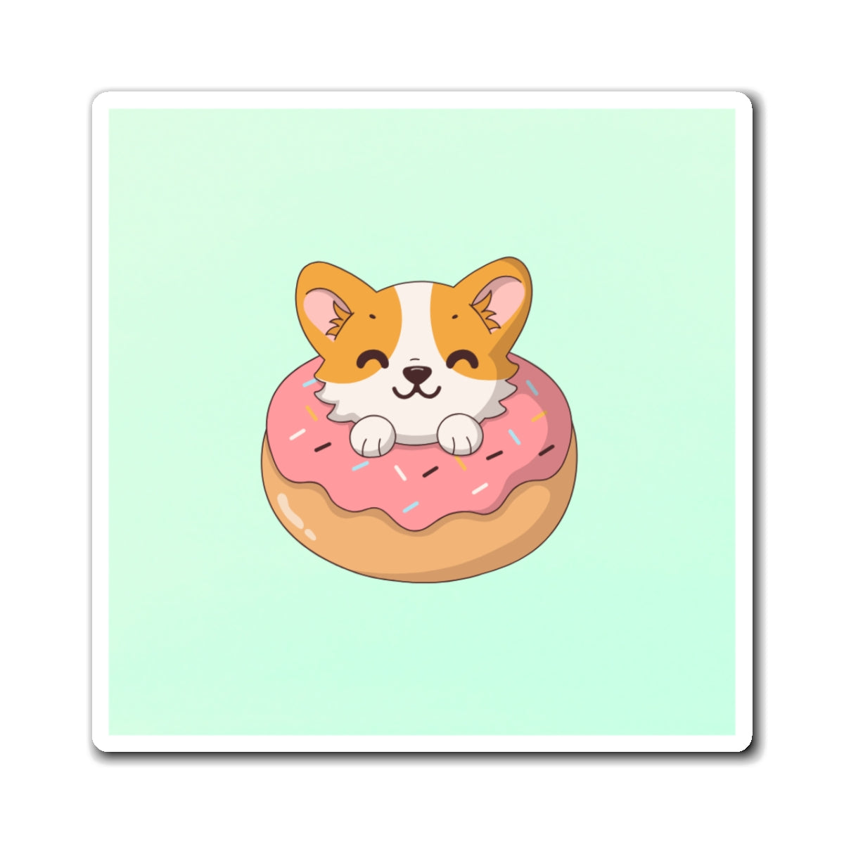 Cute Corgi Donut Magnet
