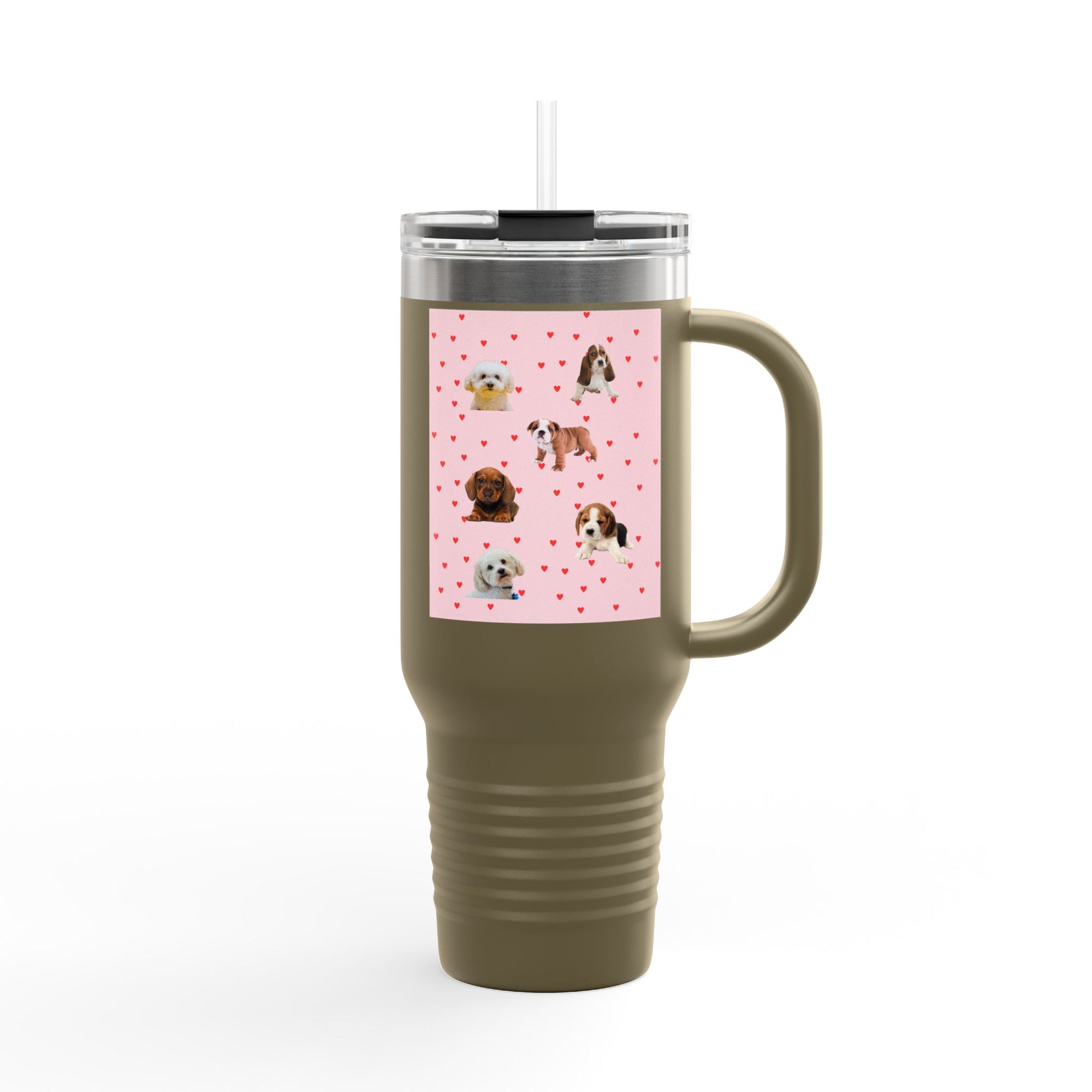Cute Pet-Themed Insulated Travel Mug, 40oz