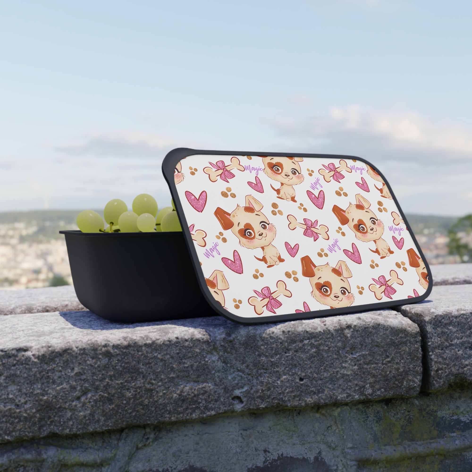PLA Bento Box with Band and Utensils