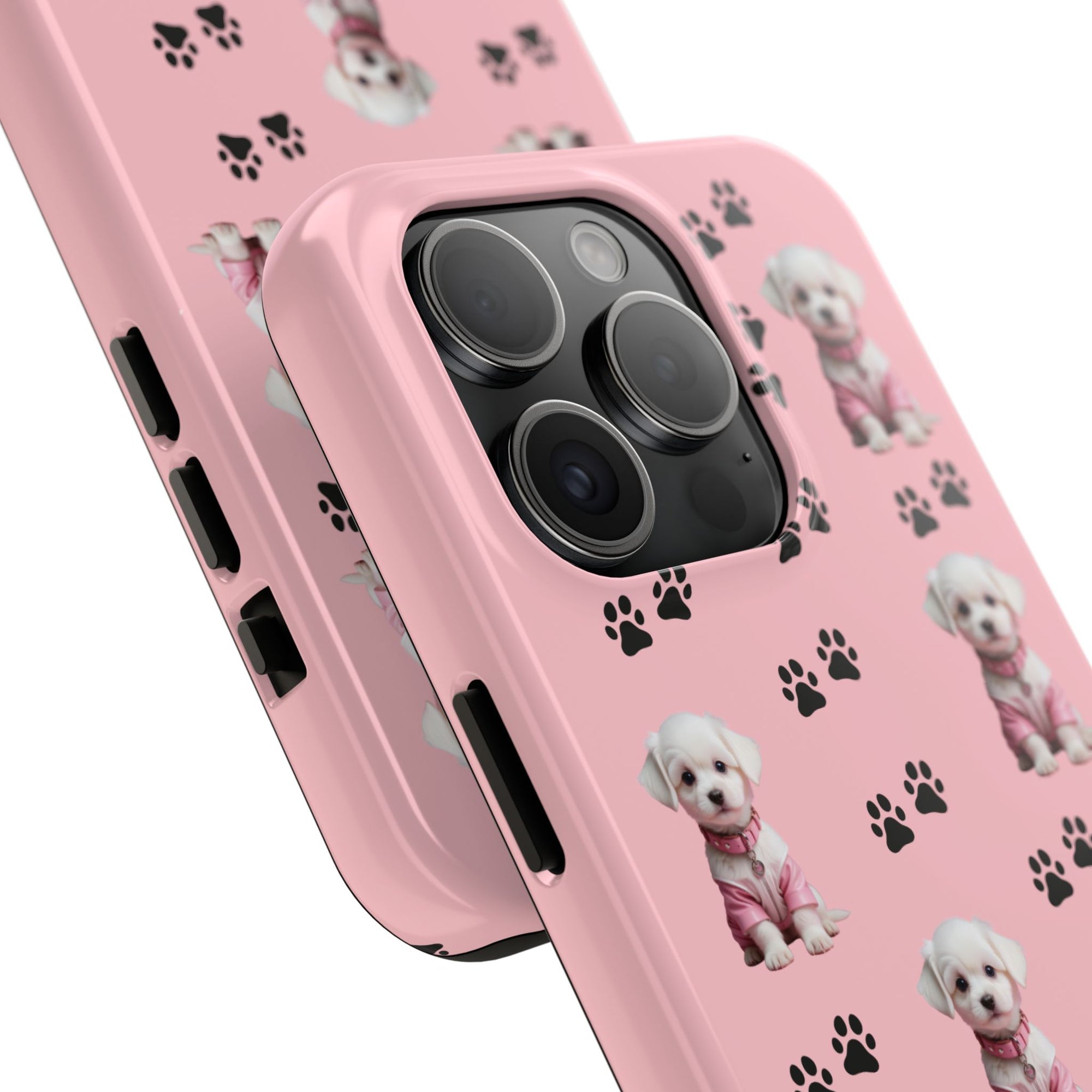 Tough Phone Case Cute Dog & Paws Design