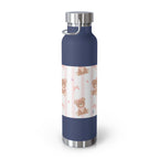 Copper Vacuum Insulated Bottle With Teddy Bear Design, 22oz