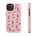 Tough Phone Case Cute Dog & Paws Design