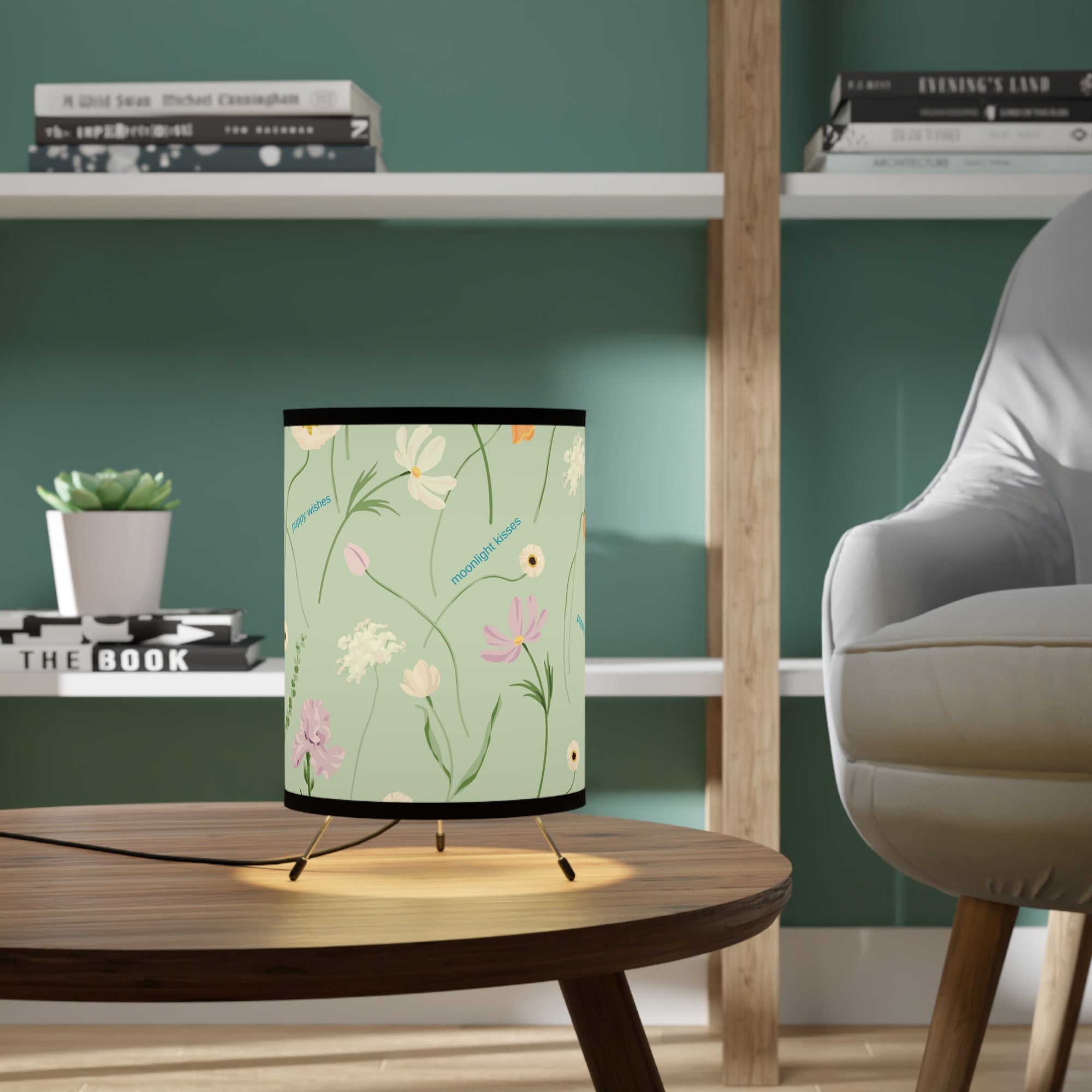 Floral Tripod Lamp