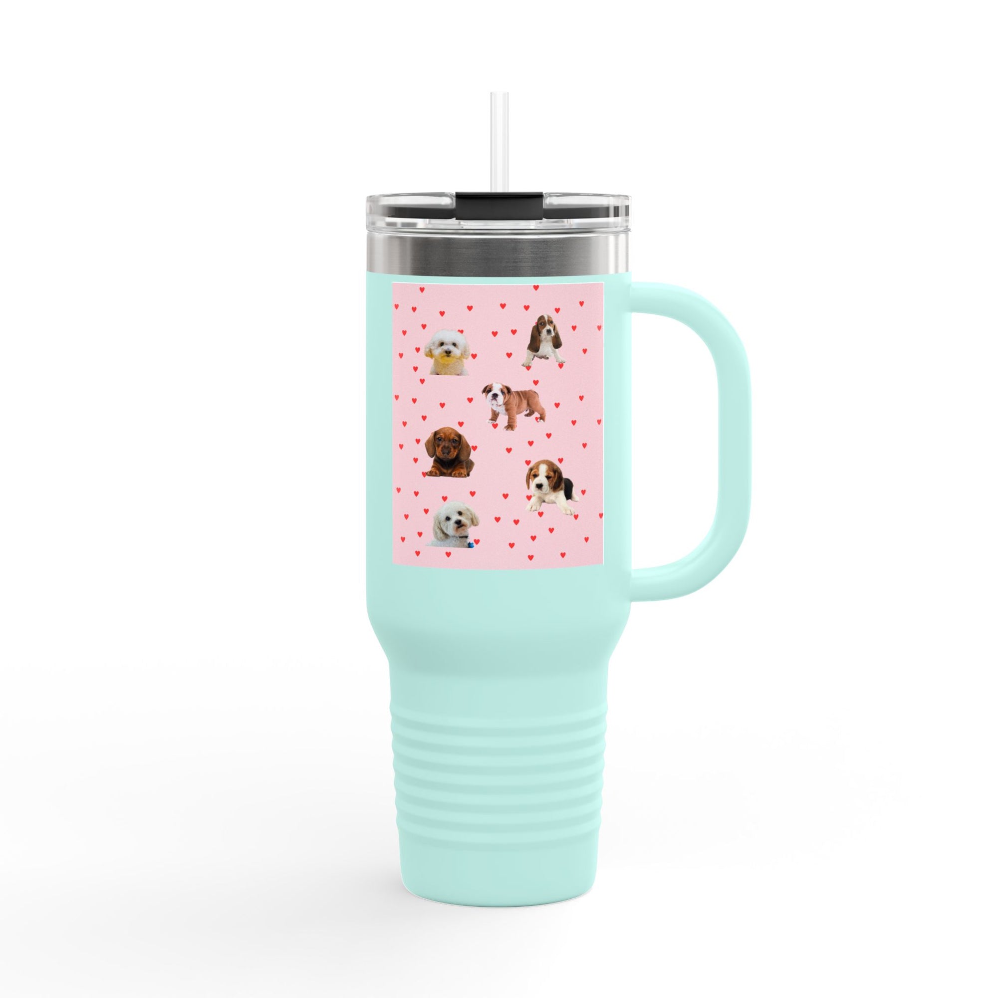 Cute Pet-Themed Insulated Travel Mug, 40oz