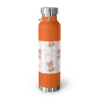 Copper Vacuum Insulated Bottle With Teddy Bear Design, 22oz