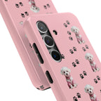 Tough Phone Case Cute Dog & Paws Design