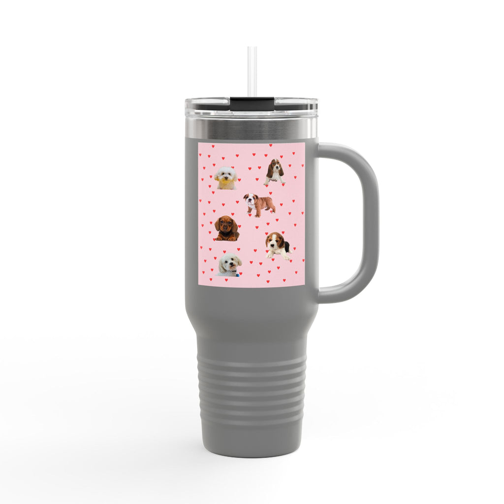 Cute Pet-Themed Insulated Travel Mug, 40oz