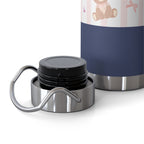 Copper Vacuum Insulated Bottle With Teddy Bear Design, 22oz