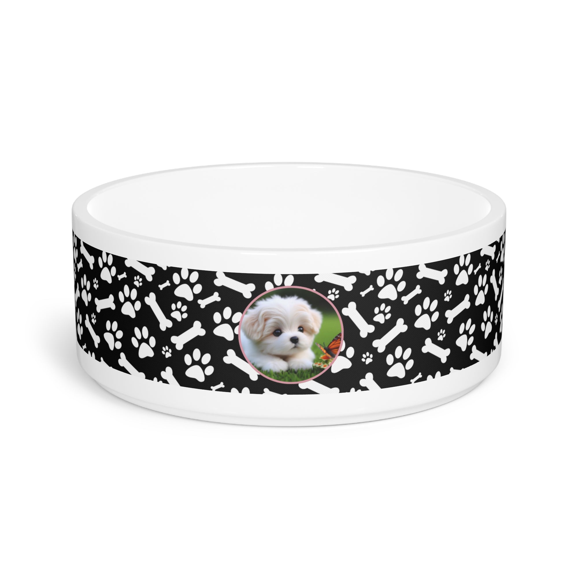 Cute Pet Bowl - Dog Bowl, Puppy Dish, Unique Cat Bowl, Gift for Pet Lovers, Holiday Pet Supplies