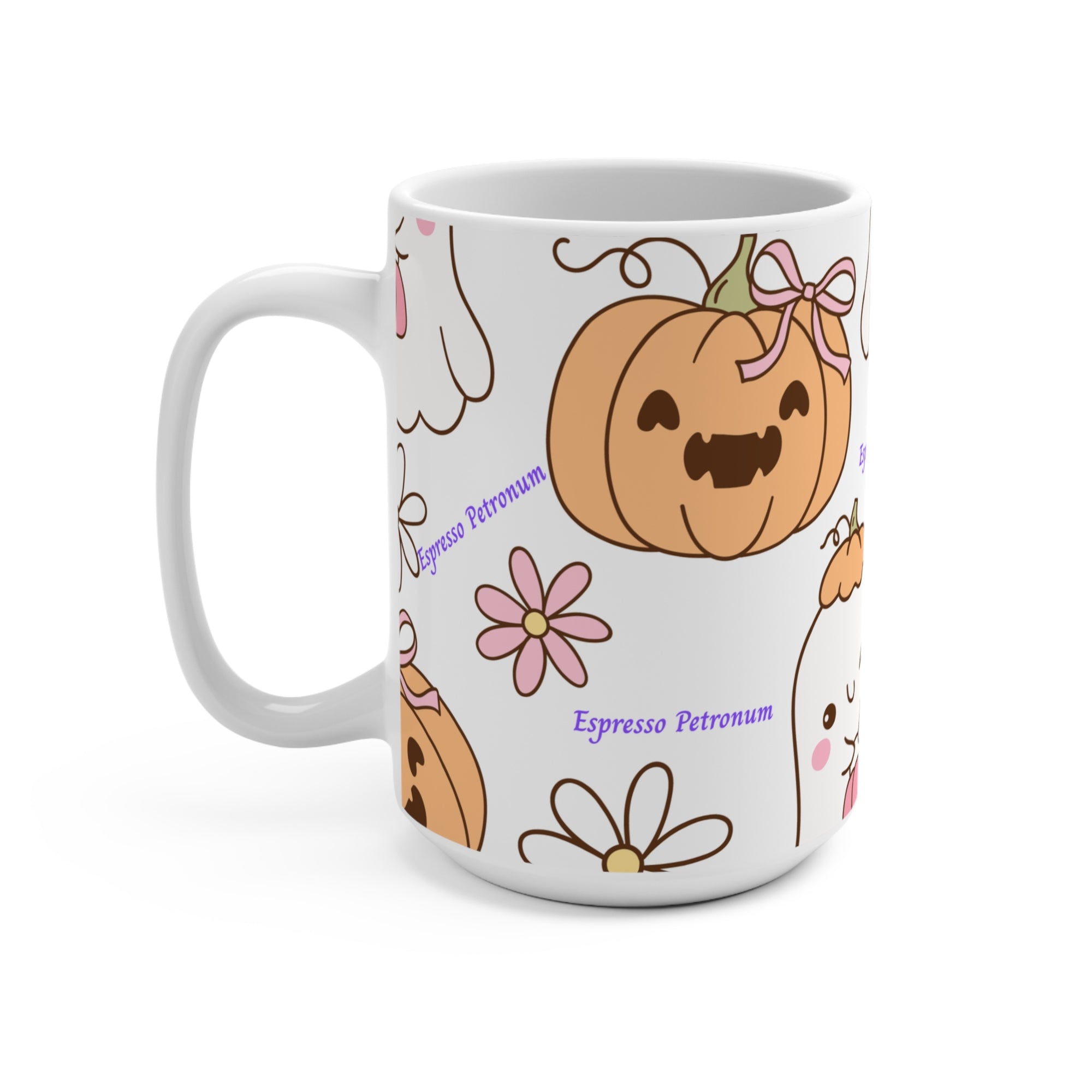 Whimsical Funny Pumpkin Mug 15oz -  Halloween Magic!