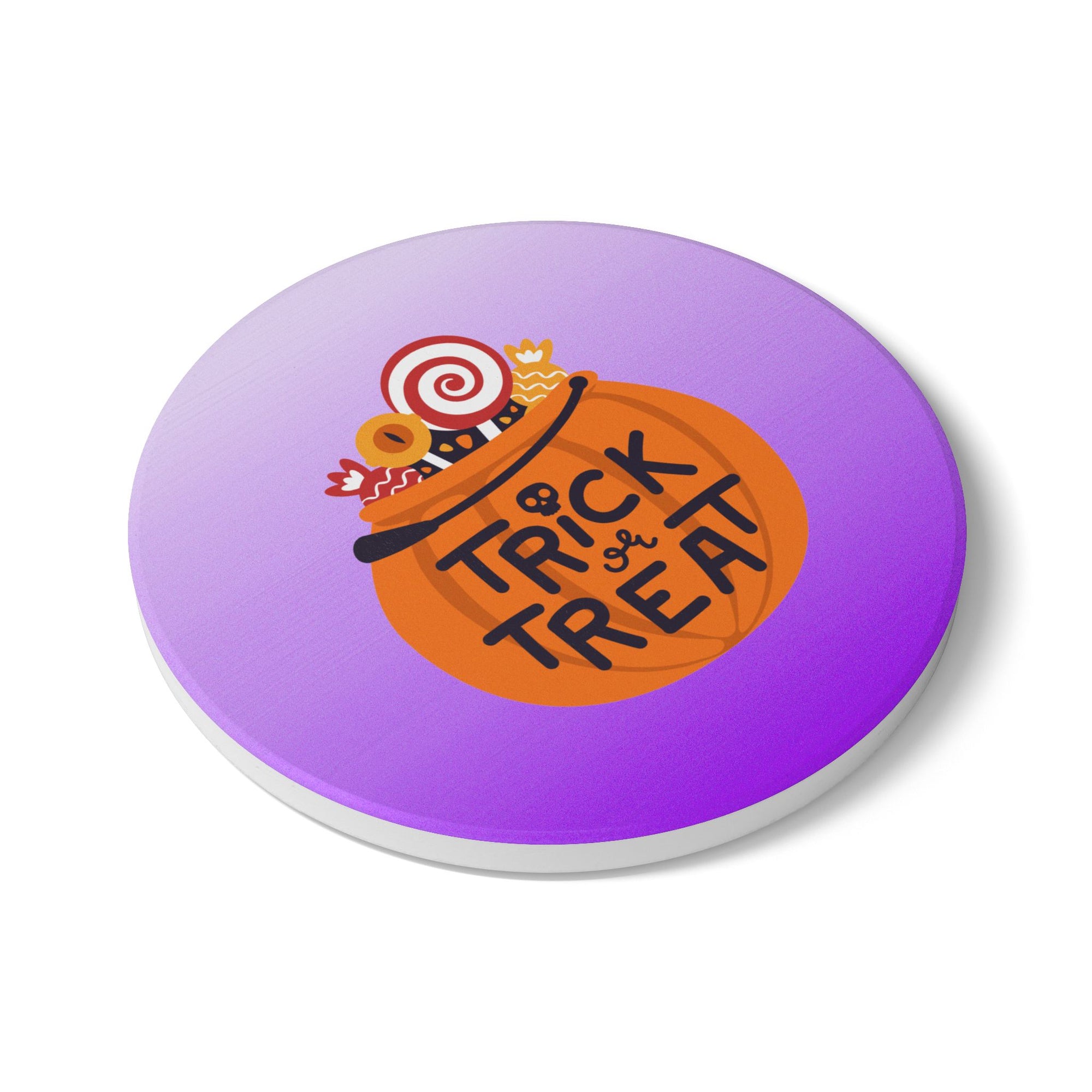 Halloween Trick or Treat Ceramic Coaster