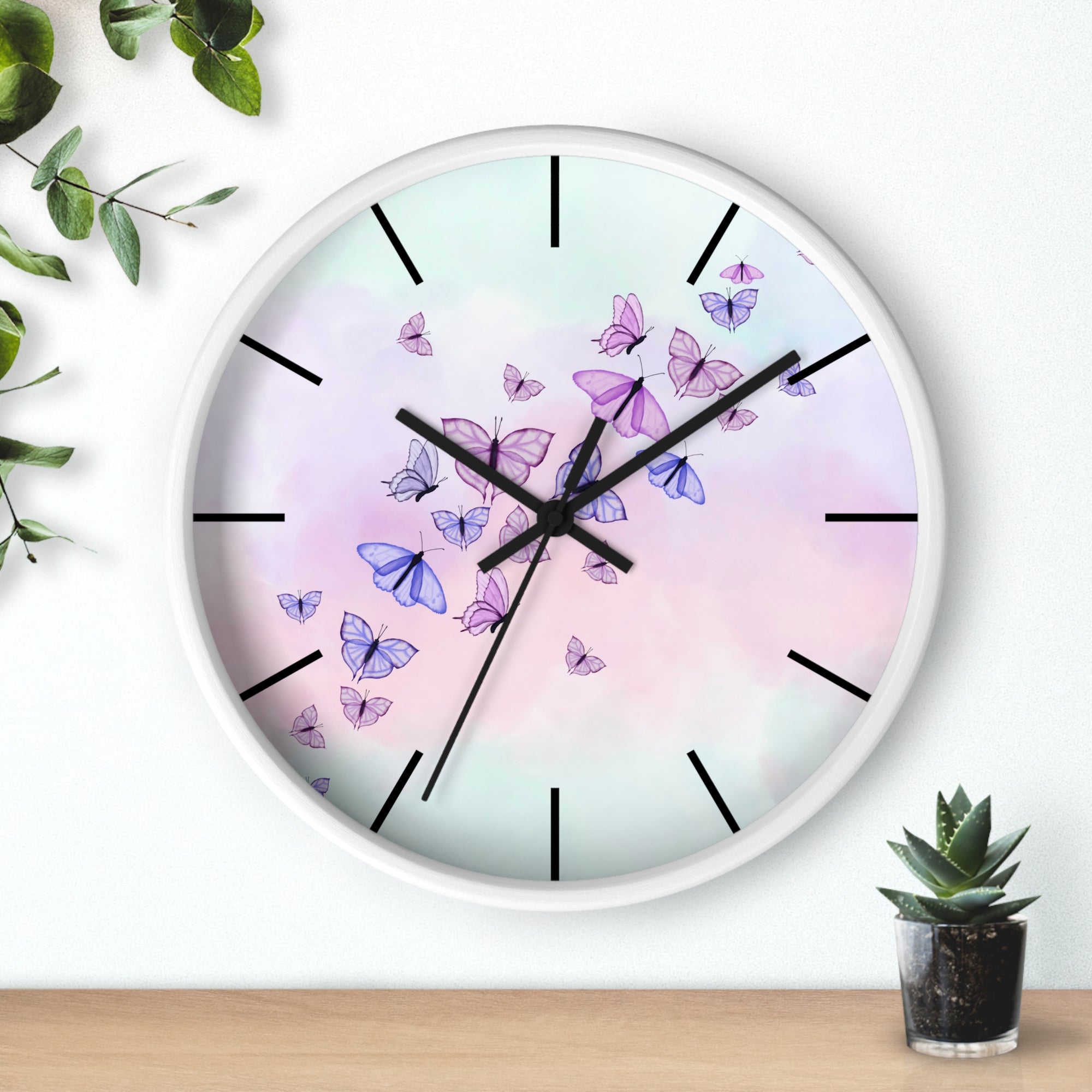 Butterfly Garden Wall Clock