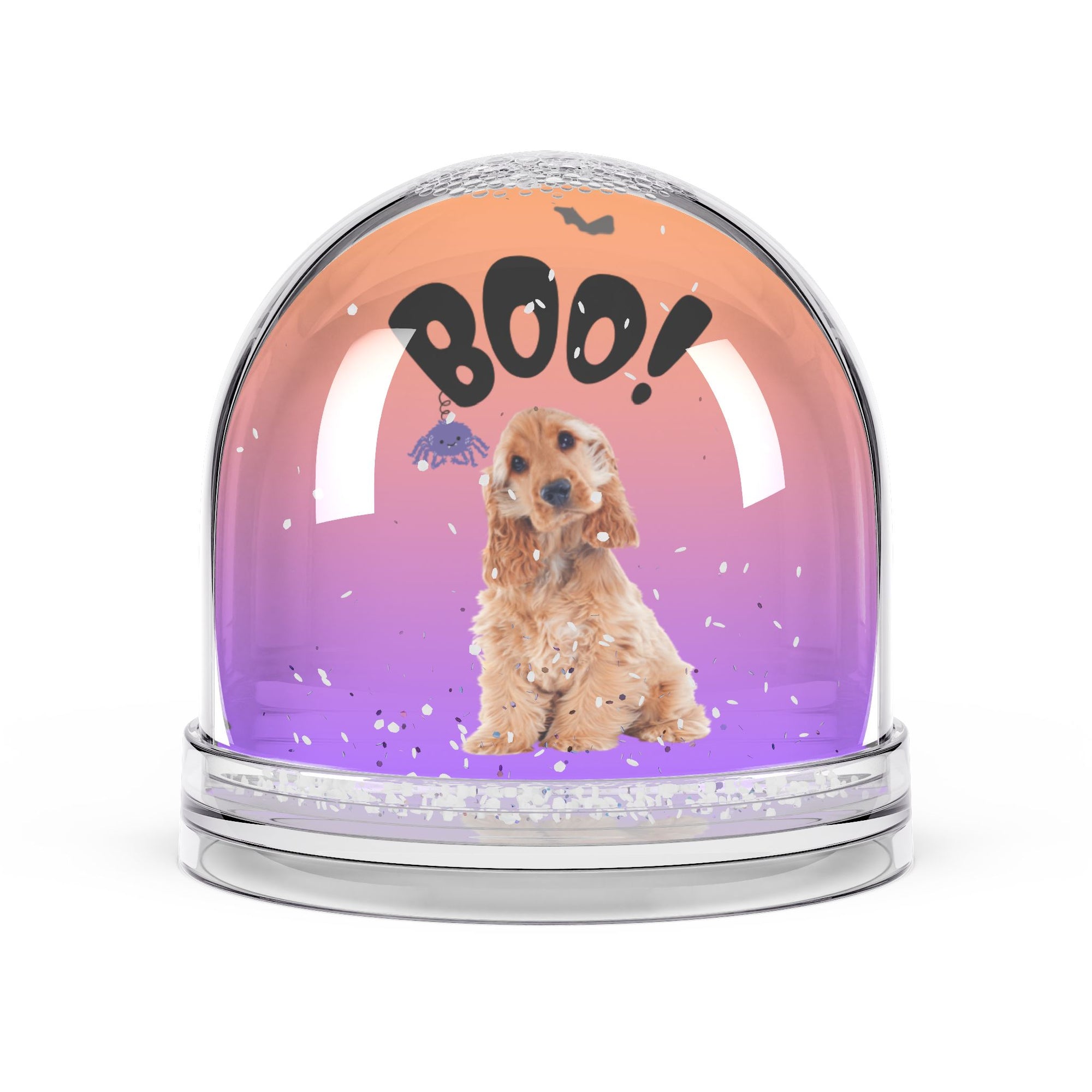 Halloween Snow Globe with Dog