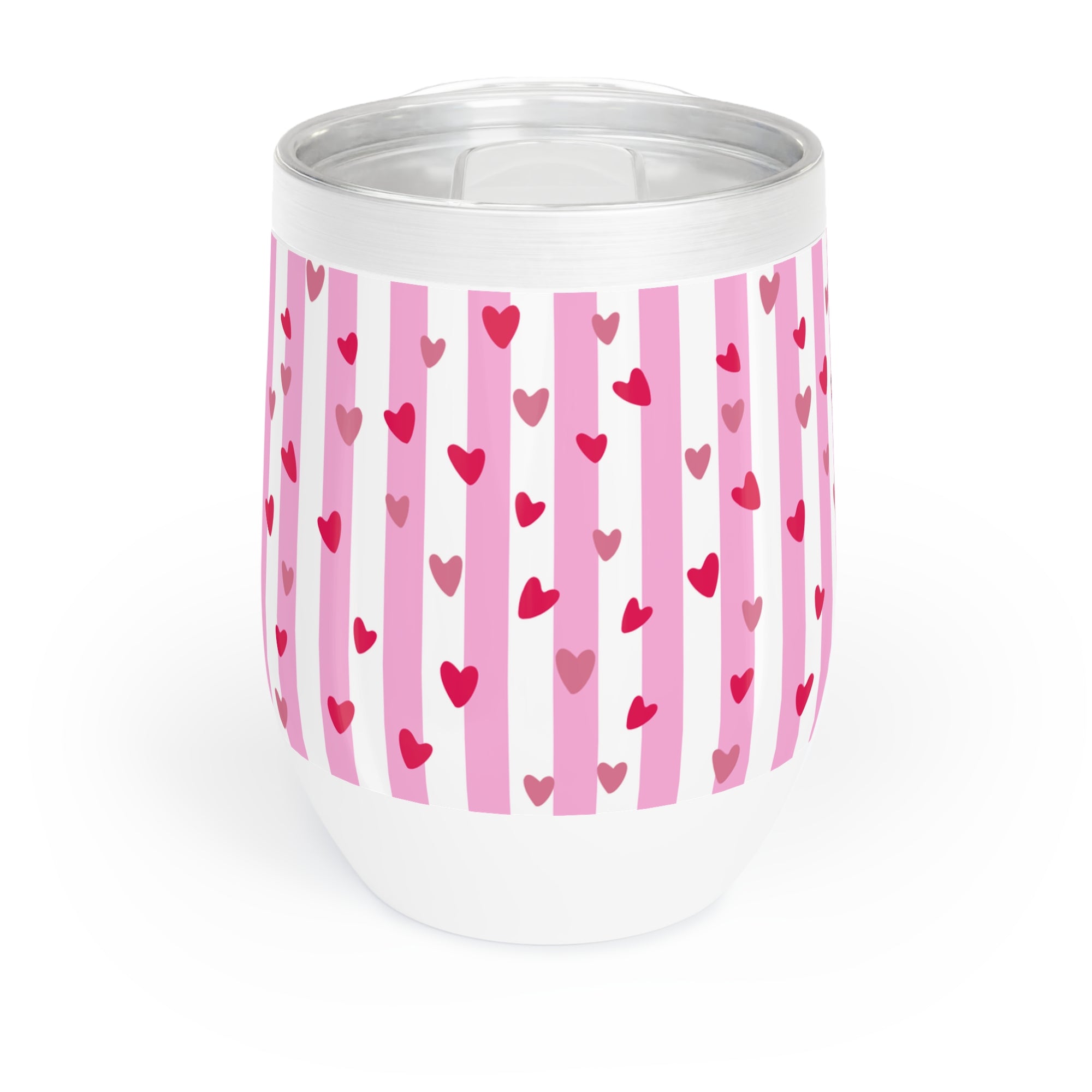 Chic Pink Striped Wine Tumbler, Perfect for Parties, Gift for Wine Lovers, Birthday Celebration, Cozy Nights, Fun Outdoors