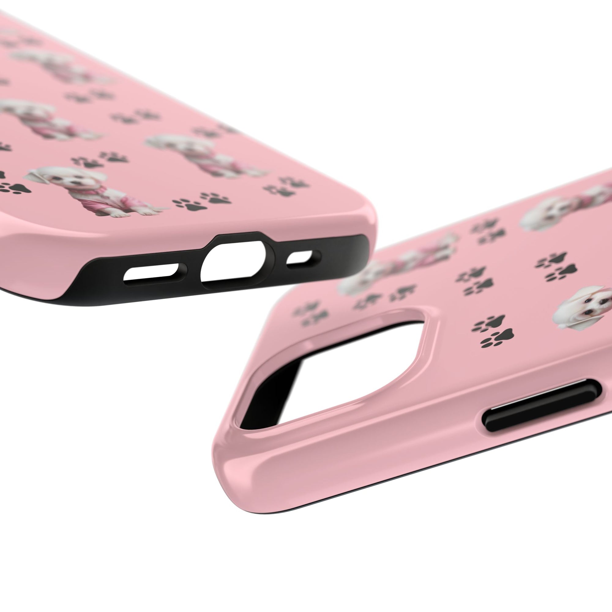 Tough Phone Case Cute Dog & Paws Design