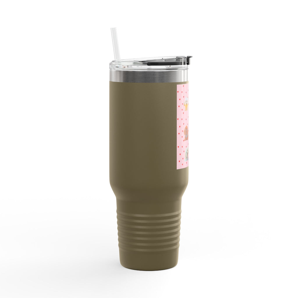 Cute Pet-Themed Insulated Travel Mug, 40oz