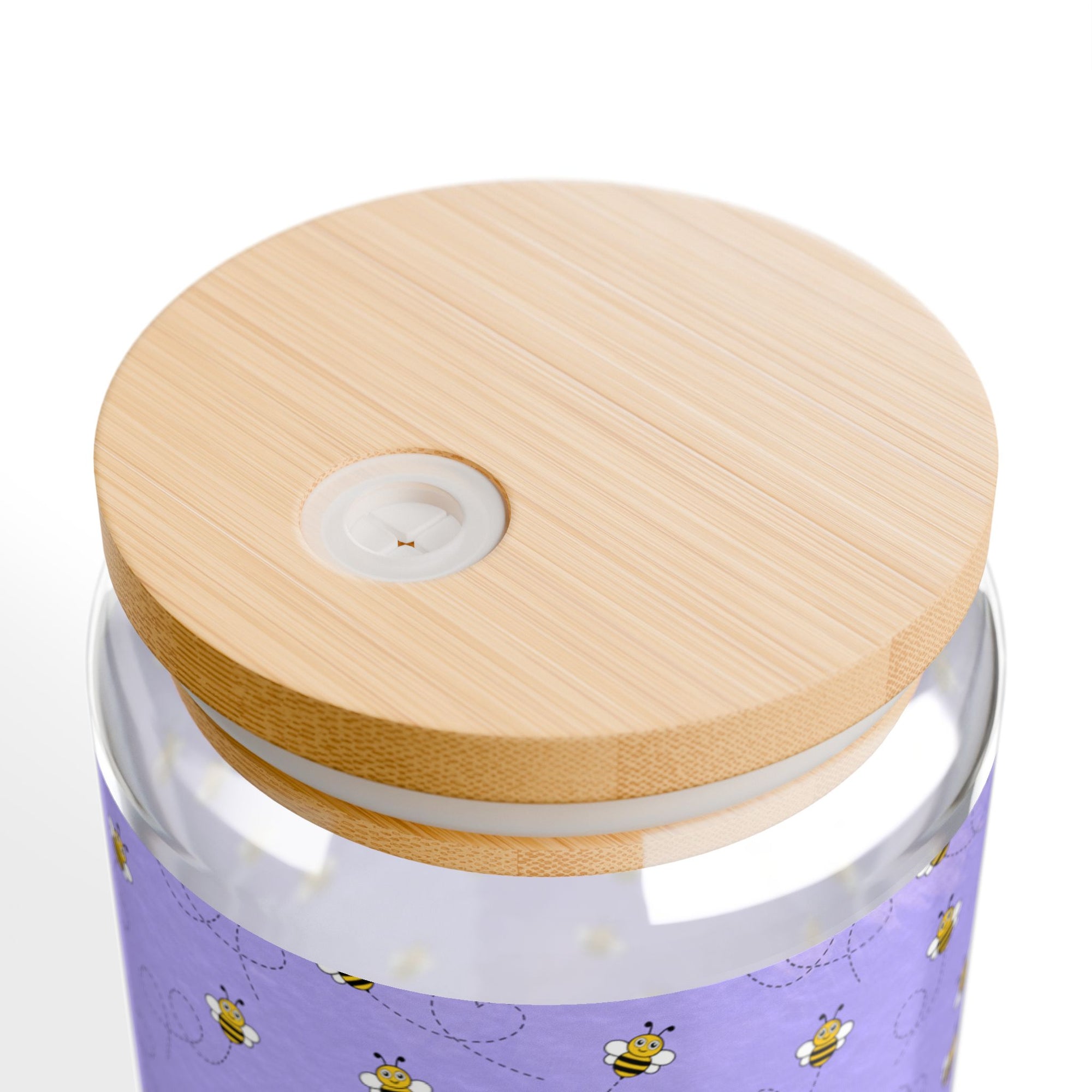 Floral Sipper Glass, Eco-Friendly Beverage Jar