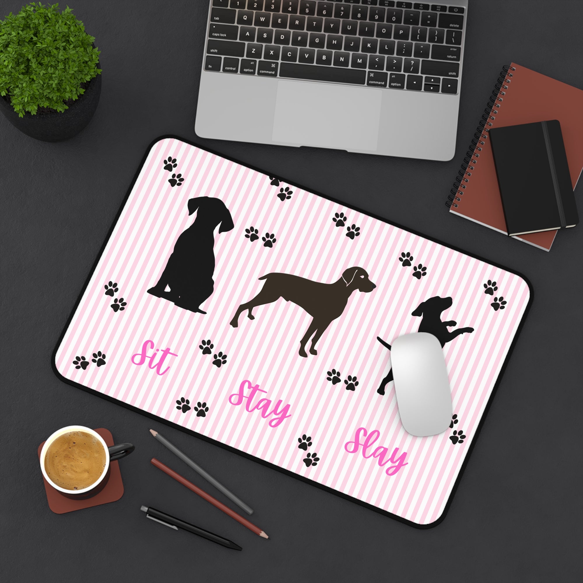 Charming Dog Themed Desk Mat