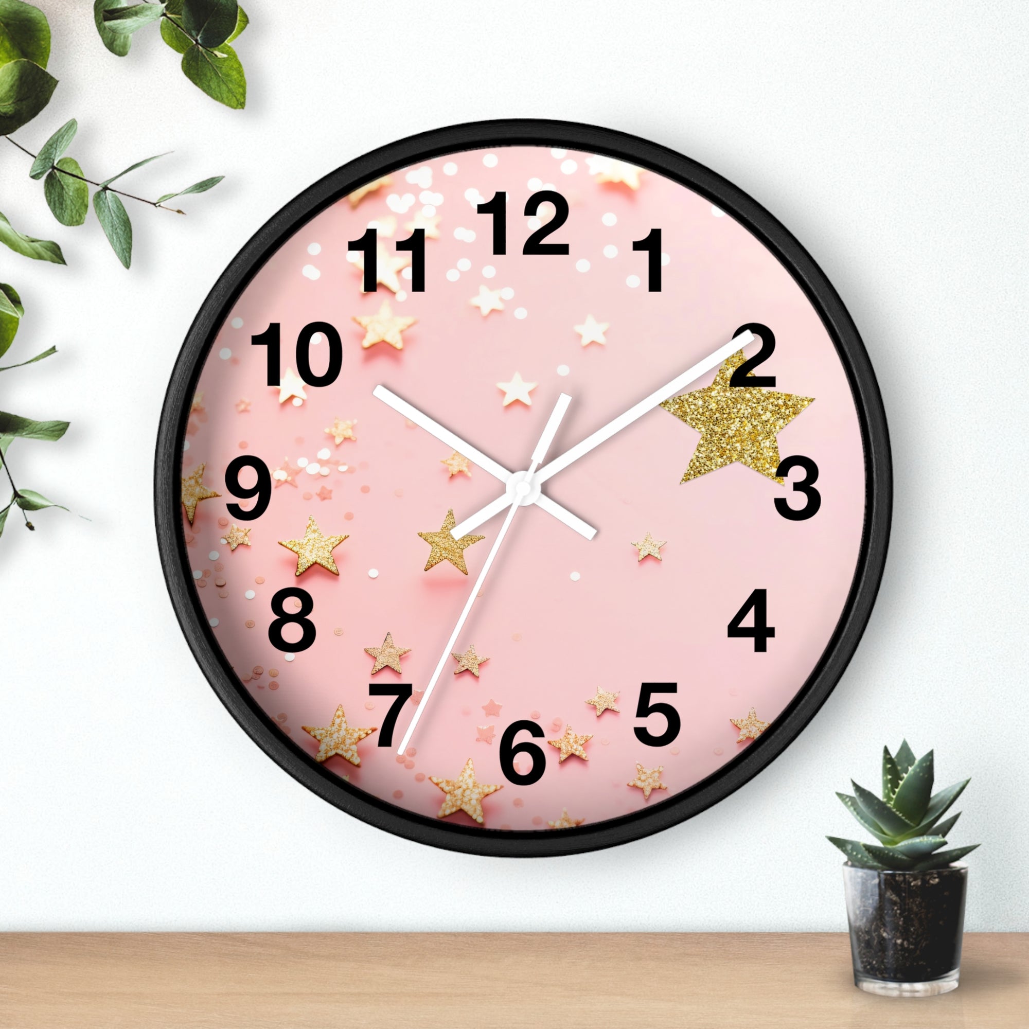 Wall Clock - Glitter & Gold