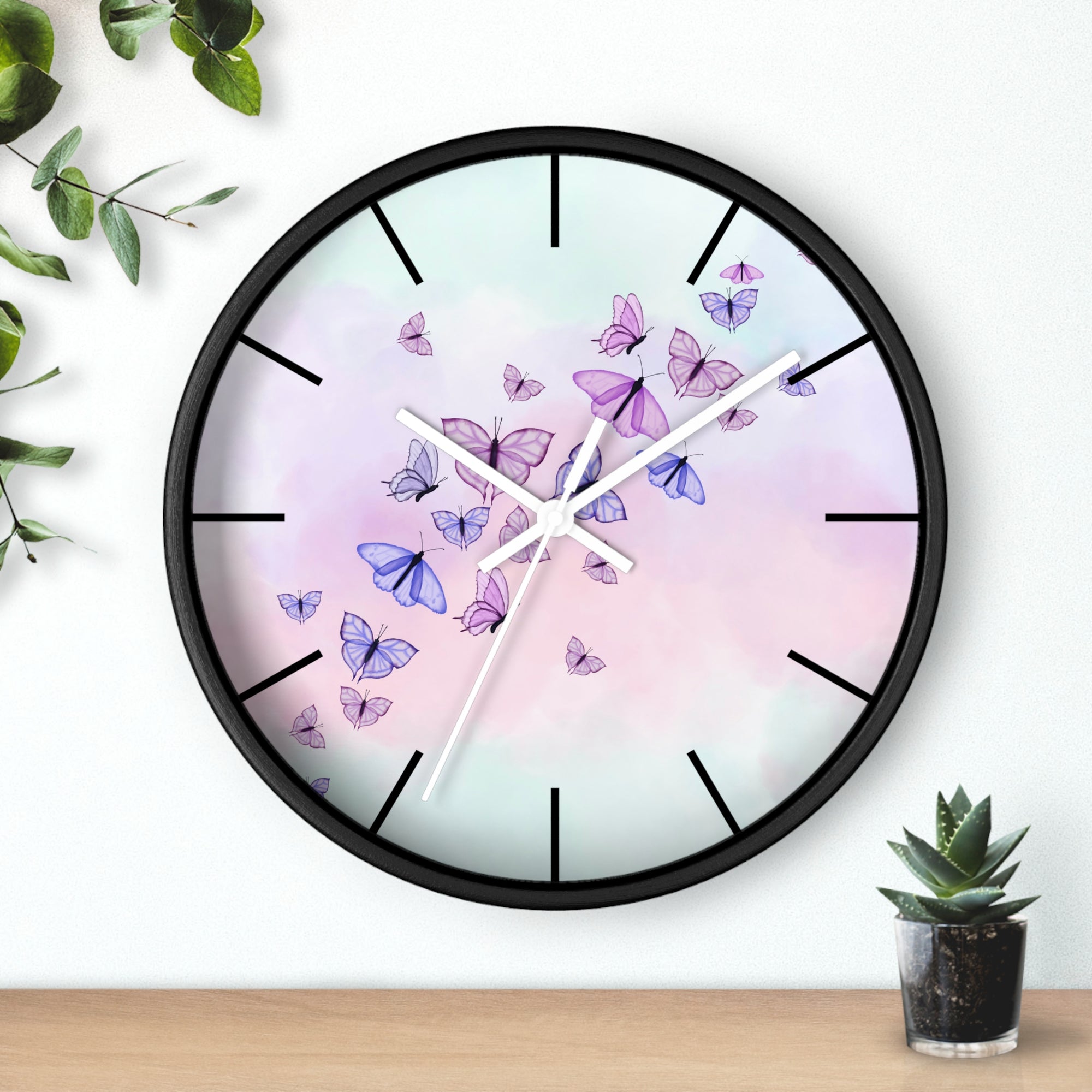 Butterfly Garden Wall Clock