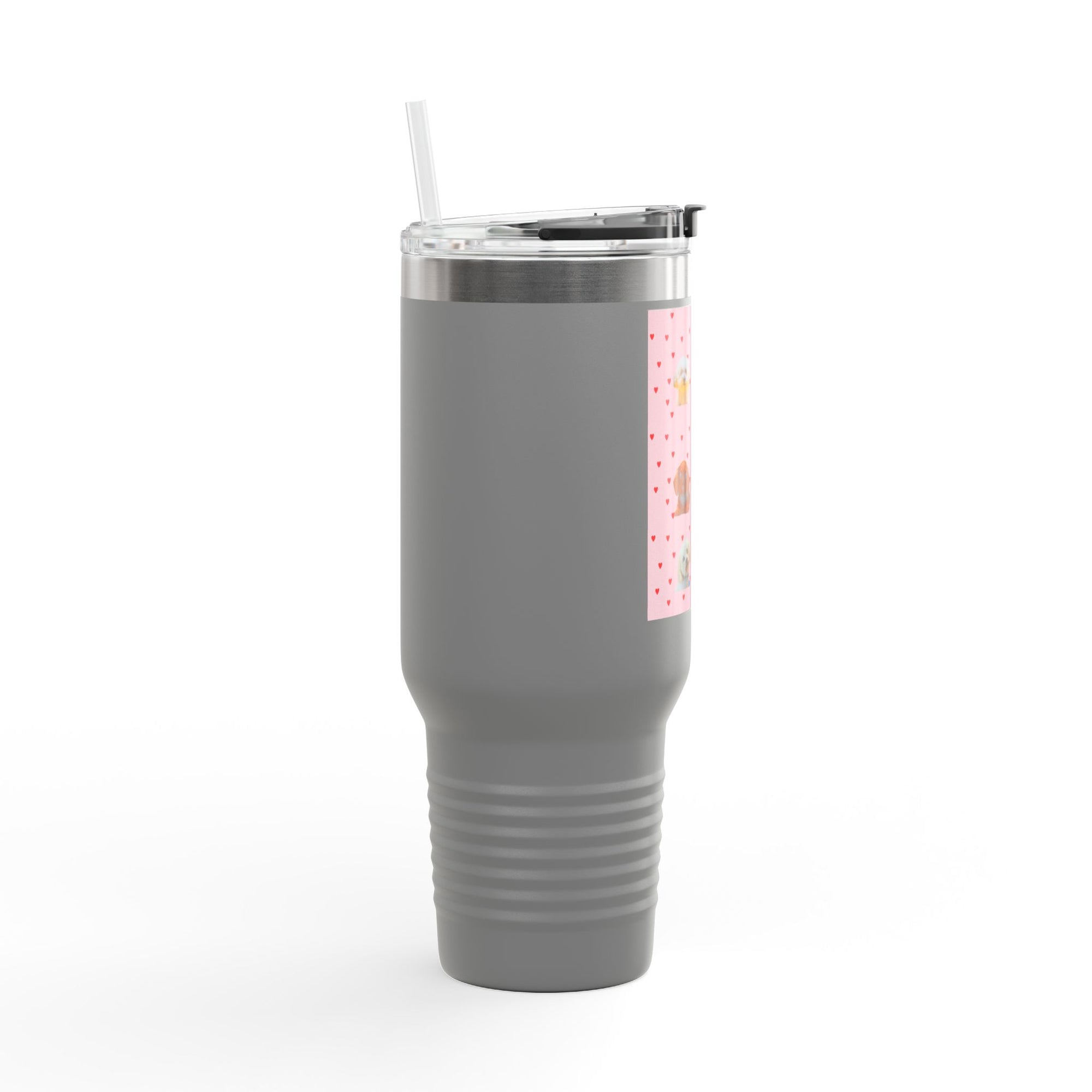Cute Pet-Themed Insulated Travel Mug, 40oz