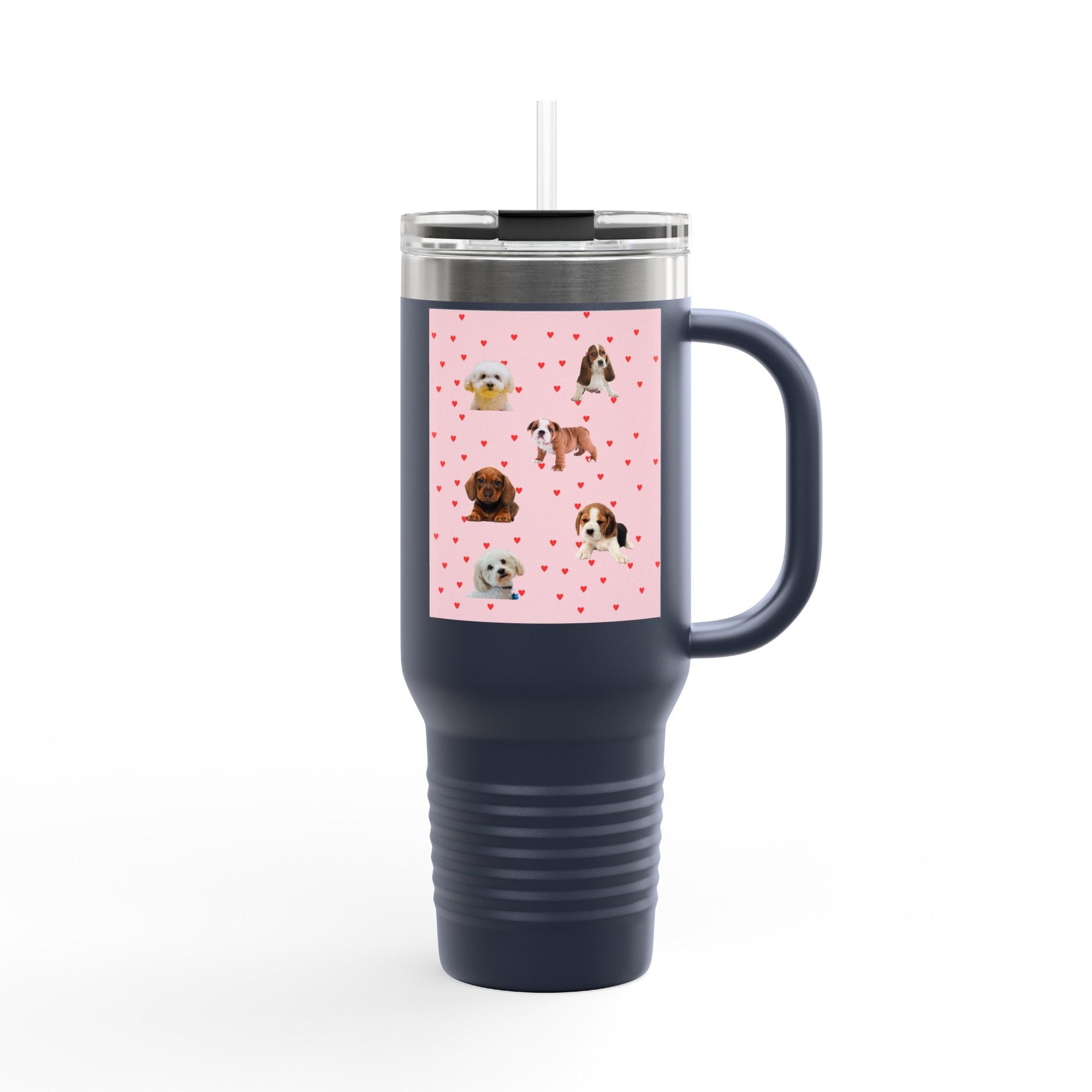 Cute Pet-Themed Insulated Travel Mug, 40oz