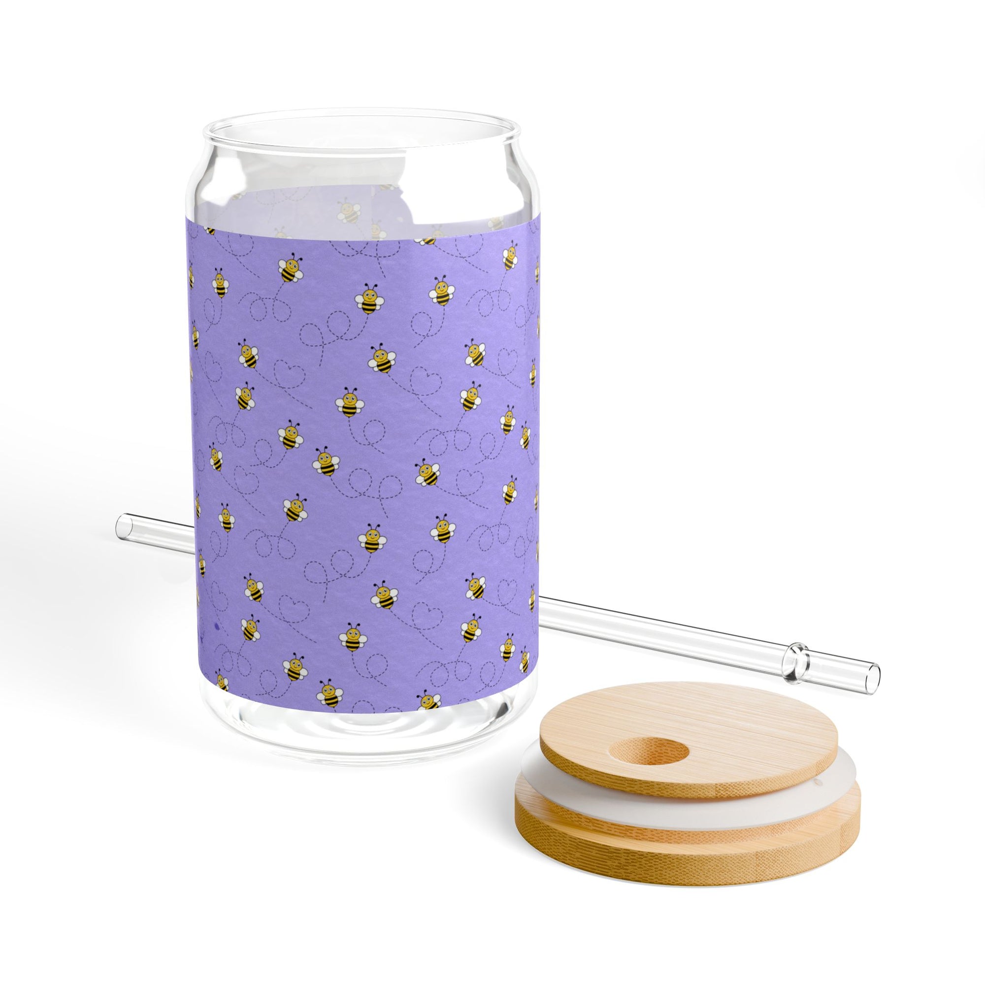 Floral Sipper Glass, Eco-Friendly Beverage Jar