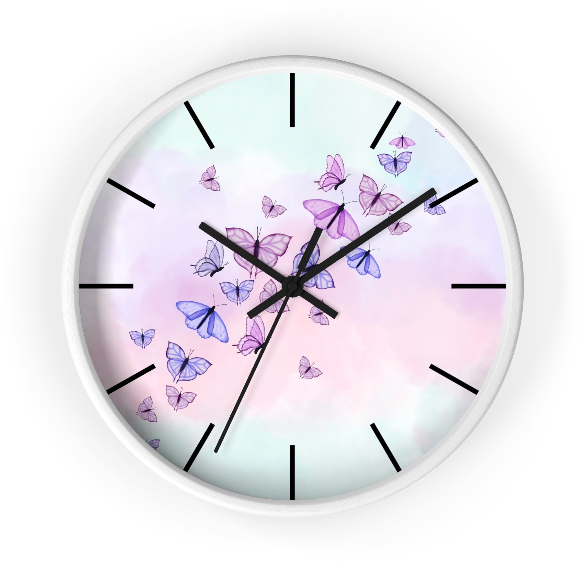 Butterfly Garden Wall Clock